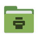 Folder green print icon