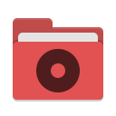 Folder-red-cd icon
