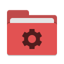 Folder-red-development icon