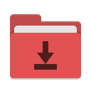 Folder-red-download icon