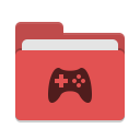 Folder-red-games icon