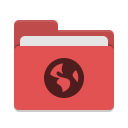 Folder-red-network icon