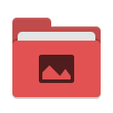 Folder red pictures icon