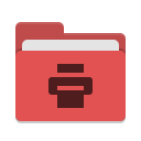 Folder-red-print icon