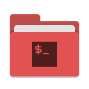 Folder-red-script icon