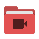 Folder red video icon