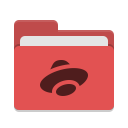 Folder red yandex disk icon