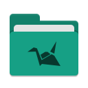 Folder-teal-copy-cloud icon