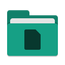 Folder teal documents icon