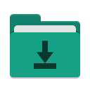 Folder teal download icon