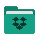 Folder teal dropbox icon