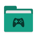 Folder teal games icon