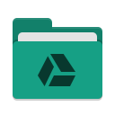 Folder-teal-google-drive icon