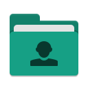 Folder-teal-image-people icon