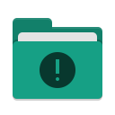 Folder-teal-important icon