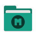 Folder-teal-mega icon