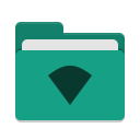 Folder-teal-wifi icon