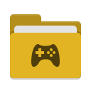 Folder-yellow-games icon