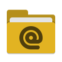 Folder yellow mail icon