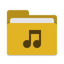 Folder-yellow-music icon