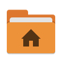 User orange home icon