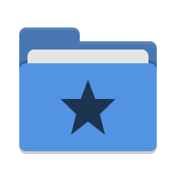 Folder blue favorites icon