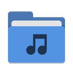 Folder blue music icon