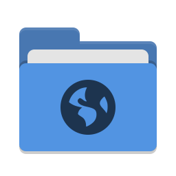 Folder Blue Network Icon Papirus Places Iconset Papirus Development Team