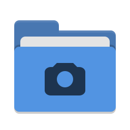 Folder blue photo icon