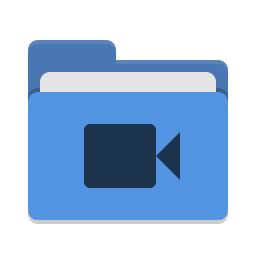 Folder blue video icon