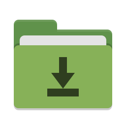 Folder green download icon