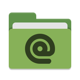 Folder green mail icon