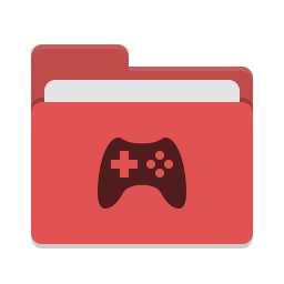 Folder red games icon