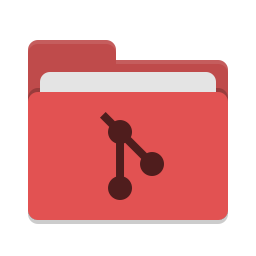 Folder red git icon