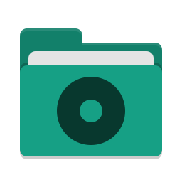 Folder teal cd icon