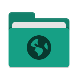 Folder teal network icon