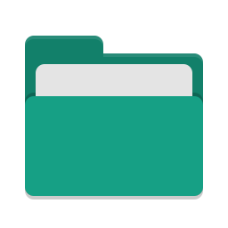 Folder teal open icon