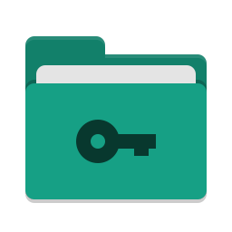 Folder teal private icon