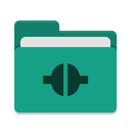 Folder teal remote icon