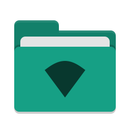 Folder teal wifi icon