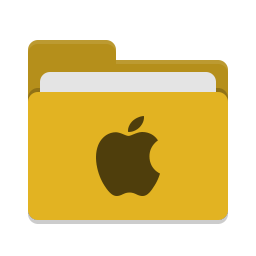 Folder yellow apple icon