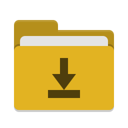 Folder yellow download icon
