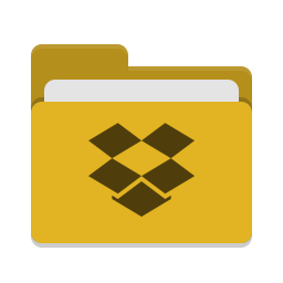 Folder yellow dropbox icon
