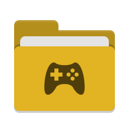Folder yellow games icon