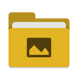 Folder yellow pictures icon