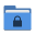 Folder blue locked icon