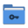 Folder blue private icon