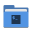 Folder blue script icon