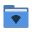 Folder blue wifi icon