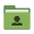 Folder green image people icon